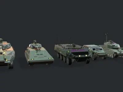 Tanks For RTS Game Pack 2 Low-poly 3D model