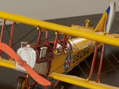 1918 Curtiss JN-4 Model Plane 3D model get
