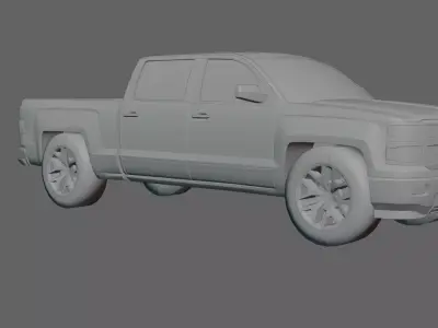 Modern Pickup Truck 3D Model 3D print model