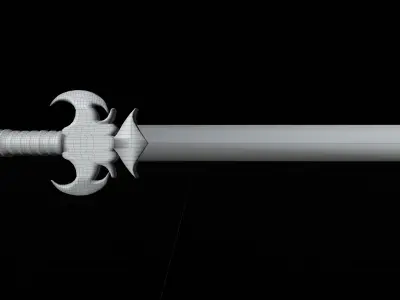 Ancient sword Low-poly 3D model order