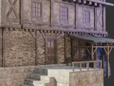 Medieval House 02 Free 3D model