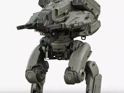 Sci-Fi Warrior Mech 3D model