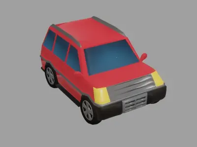 cartoon Car Free low-poly 3D model