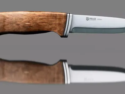 Outdoor knife Low-poly 3D model