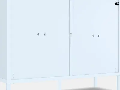 KALKNAS Cabinet with sliding doors Low-poly 3D model