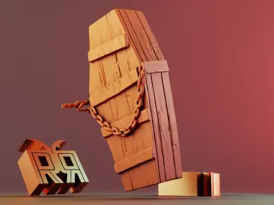 Halloween Coffin Middle Finger and Peace Sign multi part 3D print model