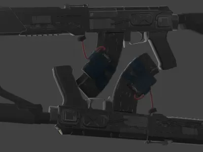 futuristic ak-47 Free low-poly 3D model