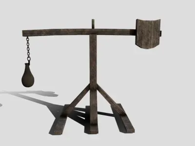 Medieval Quintain Low-poly 3D model