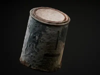 Rusted Old Paint Can 3D Model Low-poly 3D model