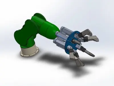 Robotic Arm Low-poly 3D model buy