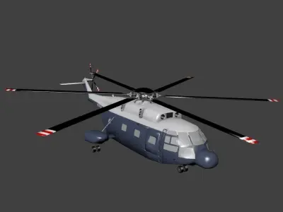 Aerospatiale SA 321 Super Frelon Free low-poly 3D model