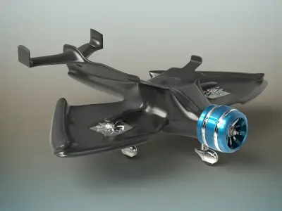 Futuristic Plane 3D model purchase