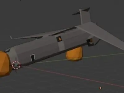 Crashed plane Low-poly 3D model