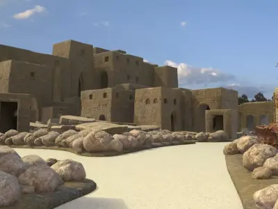 Ancient Settlement In Autumn 3D model purchase