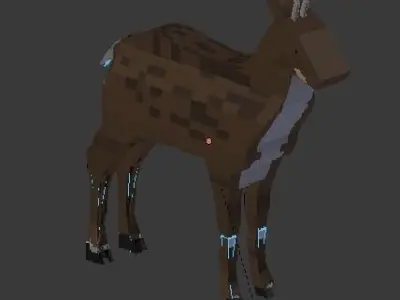 Deer deer Free low-poly 3D model