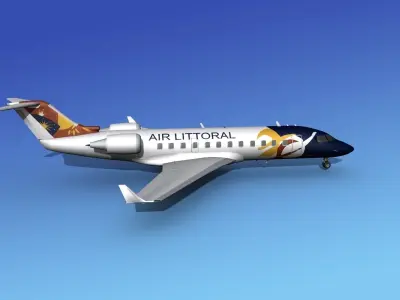 Canadair CRJ100 Air Littoral 3D model