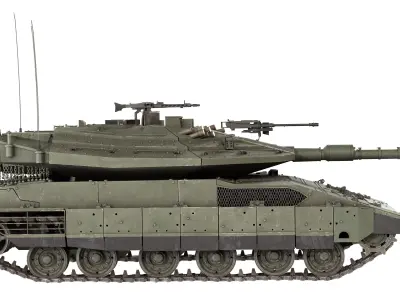 Merkava Mk4 tank Low-poly 3D model