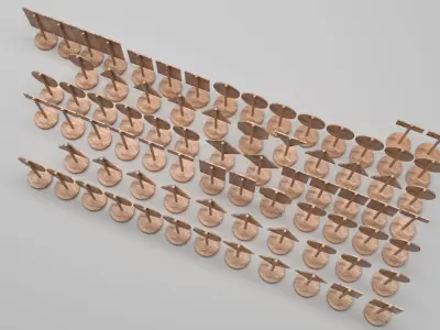Wooden Toy Road Signs Set 3D model