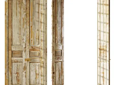 Old classic door 005 3D model