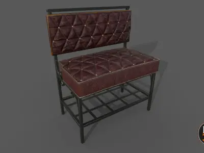 Wrought iron sofa Version 1 Low-poly 3D model