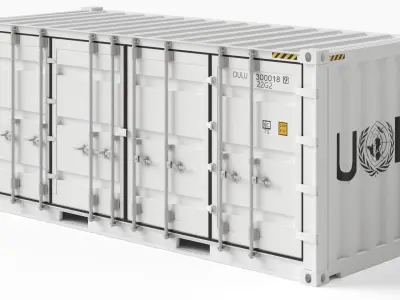 20 ft Military UN Cargo Containers 3D model
