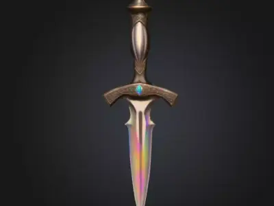 Prismblade Dagger Low-poly 3D model
