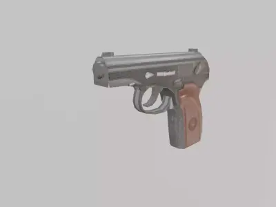 PSX - PS1 - MAKAROV - Low Poly Weapon Low-poly 3D model