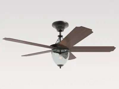 Ceiling fan with light 3D model purchase