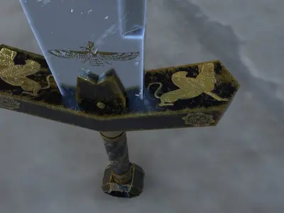 Persian Sword Low-poly 3D model