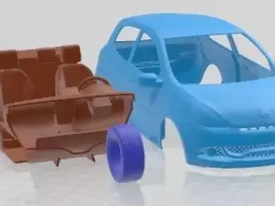 Renault Clio RS 2010 Printable Car 3D print model