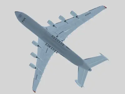 Lowpoly The Antonov An-225 Mriya Low-poly 3D model