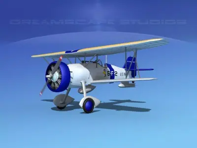 Curtiss F-11-C2 Goshawk V03 3D model