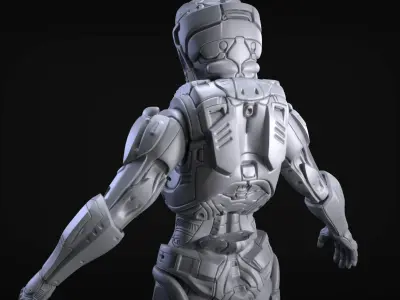 Sci-Fi Armor 5 Sculpt 3D model