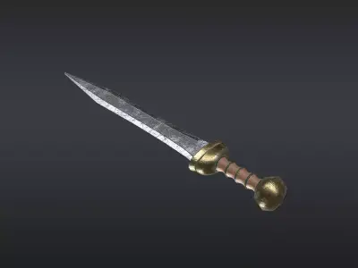 Roman Sword Free low-poly 3D model