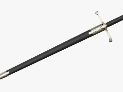 Templar sword metal 3D model