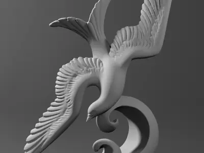 Bird sculpture 3D model