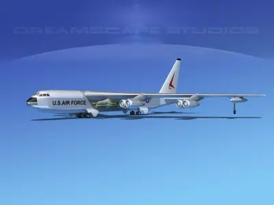Boeing B-52D Stratofortress V05 3D model