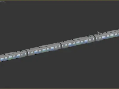 Train Model Low poly metro Low-poly 3D model