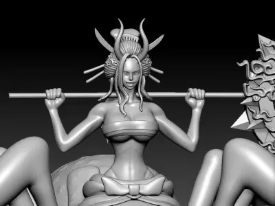 Black maria - Kaidou pirates - One piece - Split part 3D print model