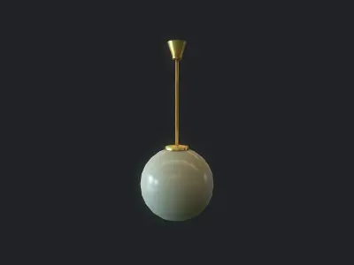 Old Ball Lamp Low-poly 3D model