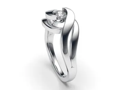 solitaire with ring sizes  8 part S100 3D print model