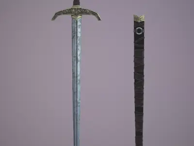 SwordKnight two swords 3D model