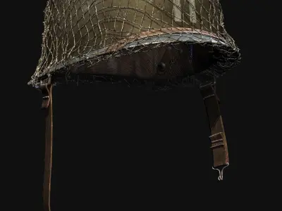 World War 2 Helmet American 3D Model 3D model