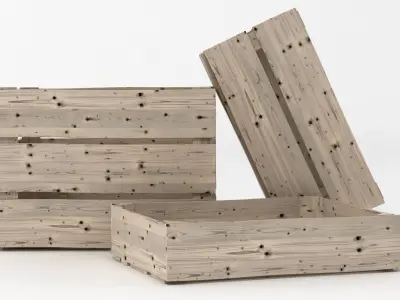 Wooden Crates 3D model