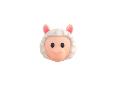 Prop223 Alpaca Head 3D model