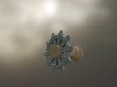 Wheel gear on cloudy day 3D model