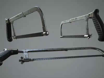 Hacksaw Low-poly 3D model purchase