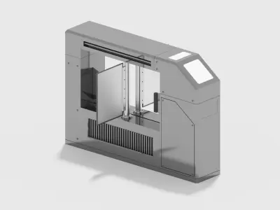 Subway Entry Gateway Low-poly 3D model