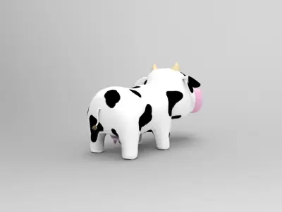 Cow - cartoon style Low-poly 3D model