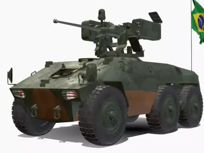 ee9-cascavel-samson-rcws-30 Low-poly 3D model